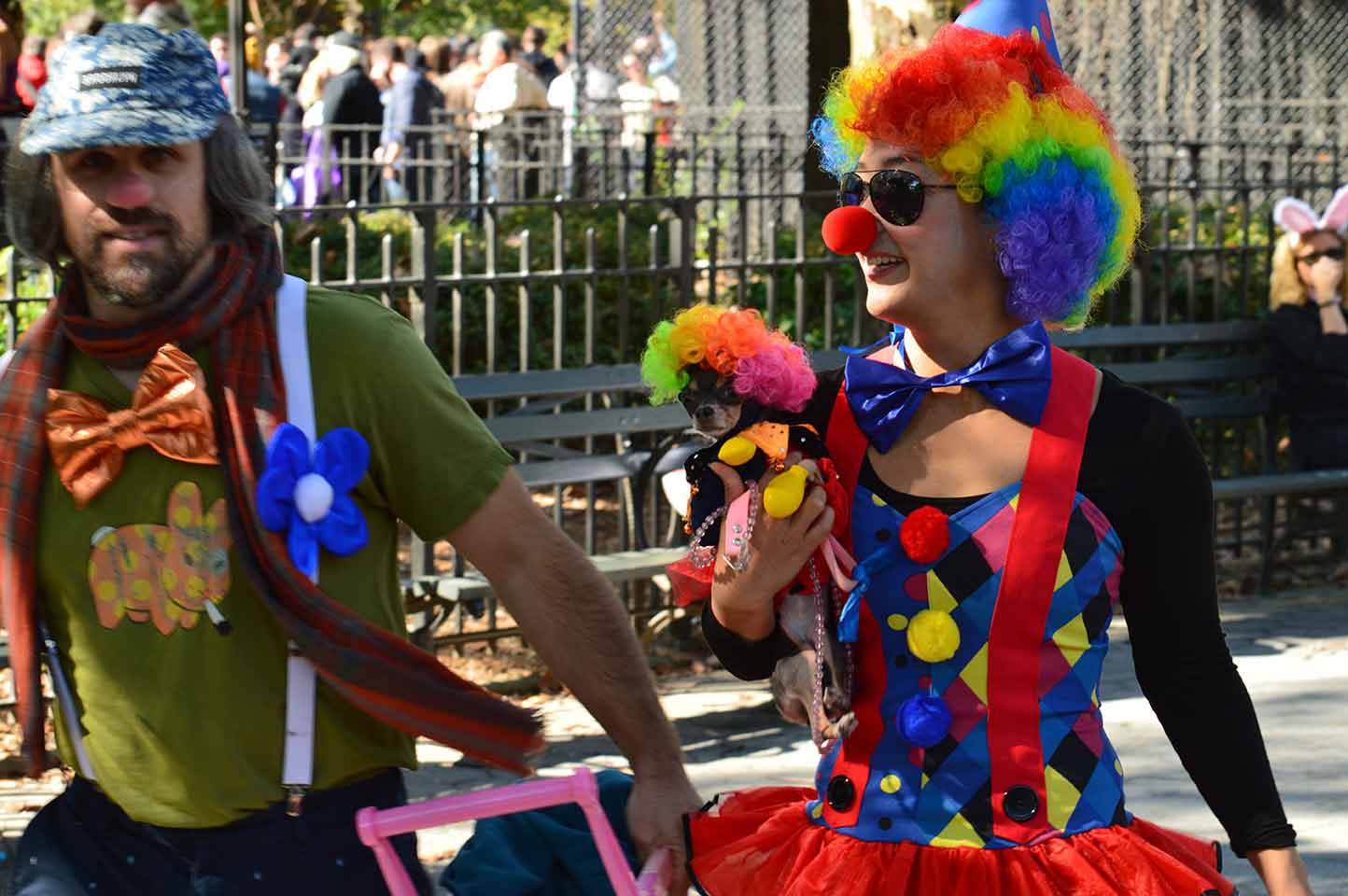 Three Clowns at the Tompkins Square Halloween Parade